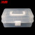 冰禹 BYA-506 手提三层多功能存储盒 便携式翻盖塑料整理储物箱 白色27.5*16*13cm