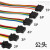 雷翔SM2.54对插线2P/12P空中对插电子线连接线公母对插LED电源线端子 2P-(公母对接)300MM-5套