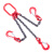 龙禹盛 起重链条吊索具 G80级高强度锰钢链条索具 吊具成套 吊车行车组合 可定制 单位：套 三腿2吨1米 
