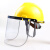 安全帽电焊烧焊氩弧焊焊工防尘防护面罩焊帽全脸电焊防护用品 透明pvc防护面屏+铝支架+安全帽
