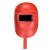 手持式焊罩电焊面罩焊工专用焊帽焊接烧氩弧焊防烤全脸打眼防强光 普通塑料款：红色
