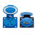 DIY防水插座头面板国标五孔蓝黑220v户外内嵌入式带盖暗装底盒 16A蓝色