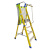 普霖乐 玻璃钢纤维绝缘平台梯施工程专用带扶手登高安全防护栏折叠人字梯 备件 3步梯（平台高度84CM）