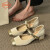鞋柜（shoebox）达芙妮集团旗下玛丽珍高跟包头凉鞋女2024新款夏季法式复古小香风 粉 色 36