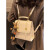 CALCULAT&KEENCK背包女双肩包小众设计包包2024新款潮学生时尚多用手提学院风书 黑色带挂件