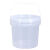 食品级塑料桶圆桶带盖密封桶酱料桶商用小水桶2/3L/4/5/10L升公斤 2L白色塑料水桶 2个