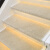 京乐楼梯台阶防滑垫 加厚两倍柔密楼梯踏步垫防滑地垫自粘阶梯式地垫 米白色 65*24+3CM折边免胶自吸底
