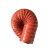 钰启隆 红色耐高温矽胶管 高温硫化软管 干燥机热风机排抽风管 高温硫化风管 4米/根 一根价 内径140mm