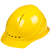 酷仕盾 防砸透气 工业头盔 新国标 抗冲击一筋ABS安全帽 一顶 黄色 