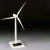 太阳能风力发电机风车模型风场金属摆件 M083C(圆底) 单太阳能板慢转速