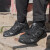 朗盟（LARNMERN）钢包头防砸防刺穿劳保鞋 透气飞织网布工业安全鞋 LM180112K 黑灰 44码