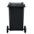 海斯迪克 HK-363 户外环卫垃圾桶 大号特厚挂车桶 塑料分类垃圾箱 上海分类垃圾桶 黑色干垃圾 加厚240L挂车