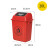 夹缝翻盖分类垃圾桶带盖大号商用餐饮大容量办公室垃圾箱 西瓜红 20升(带盖)投放标