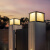 简约方形太阳能柱头灯户外庭院防水别墅大门围墙花园柱 [高云间]太阳能40cm铝材