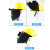 配帽式电焊防护面罩焊工面罩护脸防烤全脸男士面具头戴式高空面罩 支架款高空面罩+黄ABS安全帽