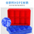 新料加厚零件盒分格箱多格箱螺丝盒分类盒塑料收纳盒子五金工具箱 3格箱350*200*85蓝色