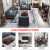 极简新中式轻奢实木沙发123组合 现代简约雕花红橡木客厅全套家具 三人位