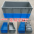大号EU物流箱养鱼养龟水槽周转箱过滤器长方形塑料胶筐加厚零件盒 eu41028(外径1000*400*280mm) 蓝色物流箱+平盖