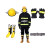 meikang 消防服 3C认证消防员演习应急救援服14式五件套装 180A 42码鞋 1套