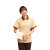 谋福812保洁工作服短袖夏季物业宾馆酒店客房清洁保洁服(米色单上衣 M )