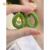 QZGY扭曲耳环女气质耳圈耳扣感耳钉小众设计2023年新款洋气耳饰品 绿色 扭曲耳环