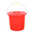 曦巢 塑料红色水桶手提洗车水桶加厚带盖通用清洁提桶储水桶12.5L
