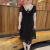 熏朵广州十三行连衣裙最爆新款2024小个子夏装雪纺波点中年妇女装 黑色 XL 建议80-108斤