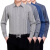 CARLOS KAYLA 季长袖衬衫男中老年爸爸装加肥加大码春薄款透气亚 藏蓝色 39/m90-115斤