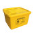 废物周转箱垃圾转运箱加厚加大120L黄色垃圾桶利器盒 加厚40L周转箱：47*34*27cm