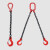 润宏工品  G80锰钢起重链条吊索具组合吊钩吊环组合起重吊具 8吨2米4腿羊角钩 单位：一个