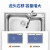 欧琳厨房水槽大单槽304不锈钢单槽洗菜盆一体盆台下盆洗碗槽JD657-B