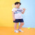 儿童羽毛球服男女孩速干球衣学生透气短袖运动套装 2058童装粉蓝套装 XS
