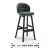 高脚凳家用椅子吧凳实木吧台椅轻奢酒吧桌椅现代简约高凳子吧椅 黑色架布艺灰色75cm