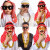 藏熙阿拉伯衣服服装迪拜中东土豪长袍生日聚会搞笑网红超粗大链子道具 土豪金阿拉伯+土豪眼镜+95cm项链