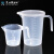 垒固 塑料量杯带盖烧杯烘焙量杯 100ml（锥形） 塑料量杯 