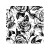 星河城黑白玫瑰花砖300300复古美式卫生间浴室厕所瓷砖素描艺术小花片 玫瑰花砖 300*300