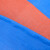 共泰 篷布 防水防雨加厚油布 户外防尘遮阳遮雨装修雨棚塑料篷布苫布 160克PE材质 蓝桔色 10*20m 1张