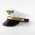 安巧象飞行员帽子大帽檐可定制logo表演机长帽军帽 白色 均码 