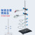 铁架台固定架铁三环十字夹蝴蝶夹烧瓶夹冷凝管夹大理石滴定台 铁架台全套