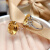 偌慕妮天然黄水晶戒指原矿宝石S925纯银时尚个性玫瑰金指环开口带证书