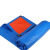 珩祺 PE布防水防晒防尘防雨布防水帆布 HQ-X0240 3m*6m 蓝桔色 （单位：块）