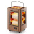 定制定制室内取暖器小型烤火炉电烤炉电热扇办公室暖脚小太阳四方 (升级款)大款金色+灯管3根