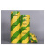 羽的王黄绿PVC警示胶带地面划线地板胶双色斑马线胶带 【黄绿斜纹】宽80mm*33米*1卷