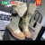 卡帝乐鳄鱼（CARTELO）欧洲站牛仔布女靴子高筒靴2023年春秋新款帆布厚底圆头舒适长筒靴 天蓝色 35