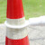 金固牢 路锥连接杆伸缩杆 塑料警示杆交通设施雪糕桶筒反光警示杆 2米红白塑料连接杆