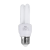 佛山照明（FSL）节能灯E27螺口灯泡超亮螺旋口直管U型三基色荧光灯管E27螺口T4-2U-8W-白光6500K