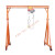 小型吊机架手推龙门吊移动小型门吊行走工地吊机定制1/2/3电葫芦 2吨4米X3米