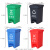 垃圾桶大号带盖商用户外脚踏式垃圾分类环卫桶四色厨房脚踩大容量 蓝色(可回收物)/240升加厚款