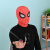 好沐音（haomuyin）蜘蛛侠头套英雄远征头盔塑形面具眼睛可动面罩沙雕搞怪 平常心款黑蜘蛛 儿童
