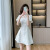 唯坤新中式旗袍小个子微新中式国风年轻款少女旗袍裙设计感小众提花小 米白色 L